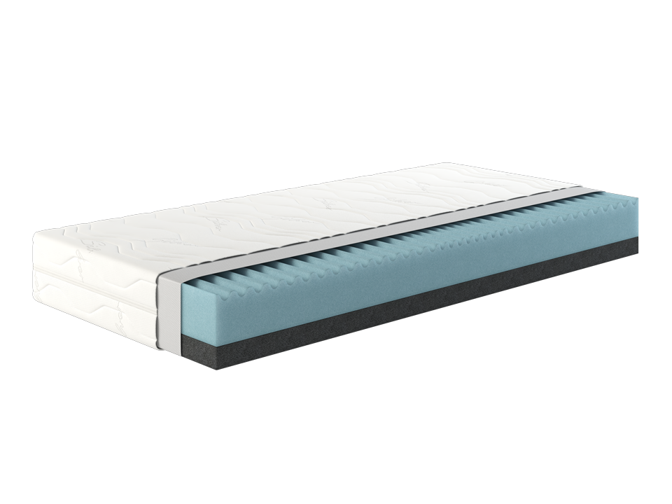 Zweilagige Wendematratze mit 2x Härtegraden